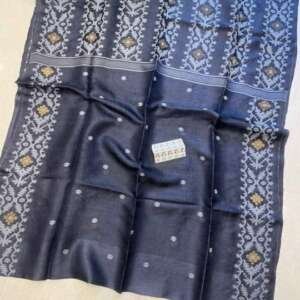 Saari19:Tussar Jamdani with blouse piece