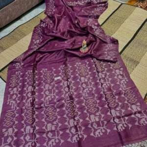 Saari20:Tussar Jamdani with blouse piece