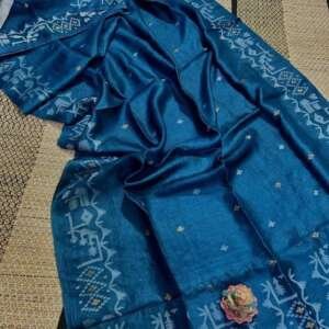 Saari21:Tussar Jamdani with blouse piece