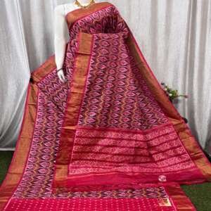 Saari41:Pure Pancham Pally silk Ikkat Saree with blouse piece